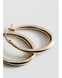 Mango - Oval Hoop Earrings - Lyst