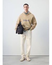 Mango - Printed 100% Cotton Hooded Sweatshirt - Lyst