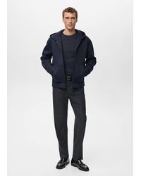 Mango - Neoprene Effect Zip-Up Sweatshirt - Lyst