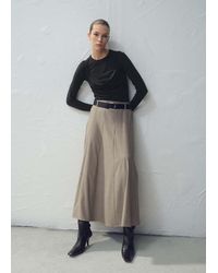 Mango - Draped Combined T-Shirt - Lyst