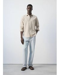Mango - Regular-Fit Linen Cotton Shirt - Lyst