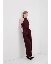 Mango - Lyocell Halter Neck Jumpsuit - Lyst