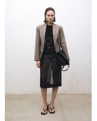 Mango - Wool-Blend Round-Neck Sweater - Lyst