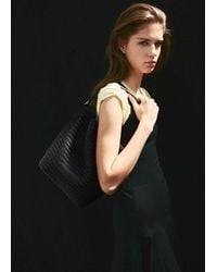 Mango - Braided Shoulder Bucket Bag - Lyst