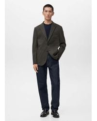 Mango - Slim Fit Microstructure Blazer - Lyst