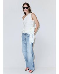 Mango - Mid-Rise Straight Jeans - Lyst