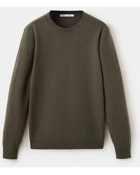 Mango - Knitted Wool Blend Sweater - Lyst