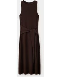 Mango - Knit Dress With Tie Detail - Lyst