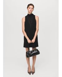 Mango - Kleid Mit Schleife Und Cut-Out - Lyst
