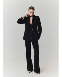 Mango - Double-Breasted Blazer With Belt - Lyst