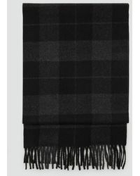 Mango - Check Fringed Scarf - Lyst