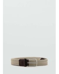 Mango - Braided Elastic Belt - Lyst