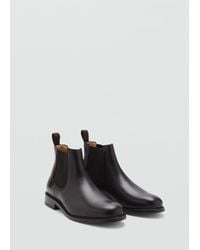 Mango - Chelsea Boots Aus Poliertem Leder - Lyst
