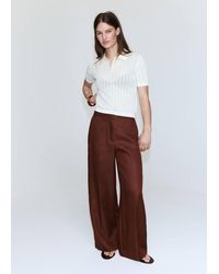 Mango - High-Waisted Lyocell Trousers - Lyst