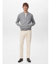 Mango - Bomber Hoodie With Zip - Lyst