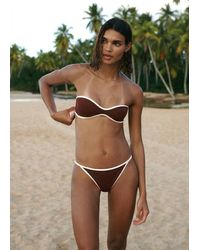 Mango - Cheeky Bikini Briefs With Contrast Trims - Lyst
