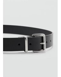 Mango - Buckle Leather Belt - Lyst