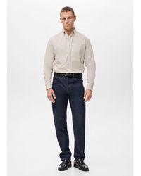 Mango - 100% Cotton Regular Fit Pocket Shirt - Lyst