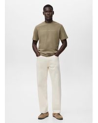 Mango - 100% Cotton T-Shirt Text - Lyst