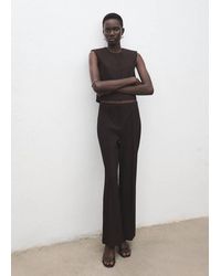 Mango - Wool-Blend Crop Top - Lyst