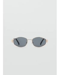 Mango - Oval Metal Frame Sunglasses - Lyst