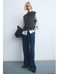 Mango - Low-Rise Wideleg Jeans - Lyst