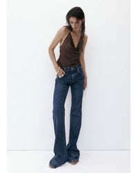 Mango - Studded Halter Top - Lyst