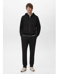 Mango - Zipped Hoodie - Lyst