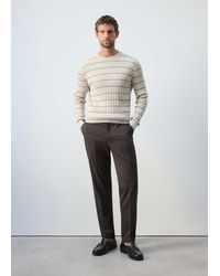 Mango - Cotton-Lyocell Blend Cable-Knit Jumper - Lyst