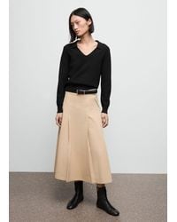 Mango - Fine-Knit V-Neck Sweater - Lyst