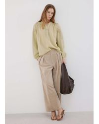 Mango - Embroidered Openwork Blouse - Lyst