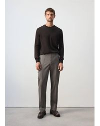 Mango - Regular-Fit Wool-Blend Trousers - Lyst