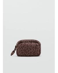 MANGO TEEN - Cotton Wash Bag With Animal Print - Lyst