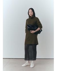 Mango - Short Knitted Turtleneck Dress - Lyst