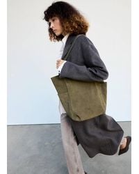 Mango - Leather Shopper Bag - Lyst