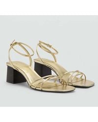 Mango - Heeled Sandals With Straps - Lyst