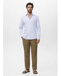 Mango - Camicia Cotone Righe Regular-Fit Bianco - Lyst