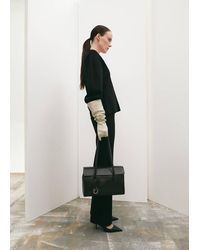Mango - Side Slit Knit Trousers - Lyst