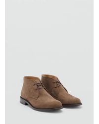 Mango - Suede Leather Ankle Boots - Lyst