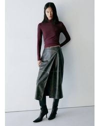 Mango - Turtleneck T-Shirt - Lyst