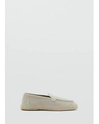 Mango - Jute Leather Shoe - Lyst