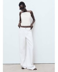 Mango - Low Waist Wideleg Jeans - Lyst