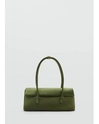 Mango - Satin Shoulder Bag - Lyst