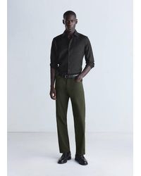Mango - Slim Fit Comfort Stretch Non-Iron Cotton Shirt - Lyst