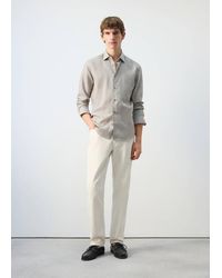 Mango - Regular Fit 100% Lyocell Stripe Shirt - Lyst