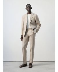 Mango - Amalfi 100% Linen Slim-Fit Suit Trousers - Lyst