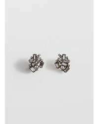 Mango - Combined Crystal Earrings - Lyst