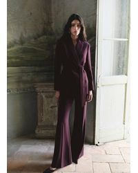 Mango - Double-Breasted Blazer With Belt - Lyst