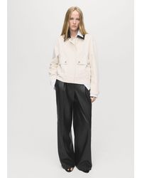 Mango - Denim Parka With Contrasting Collar - Lyst