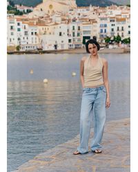 MANGO TEEN - Fine Knit Crossover Top - Lyst